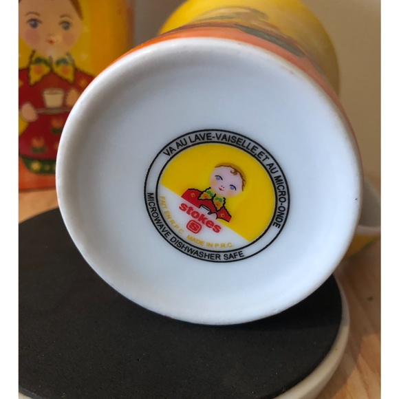 Vintage Matryoshka Russian dolls mug and coaster NWT - Picture 6 of 9
